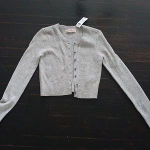 NWT Abercrombie wool caridgan with pearl buttons